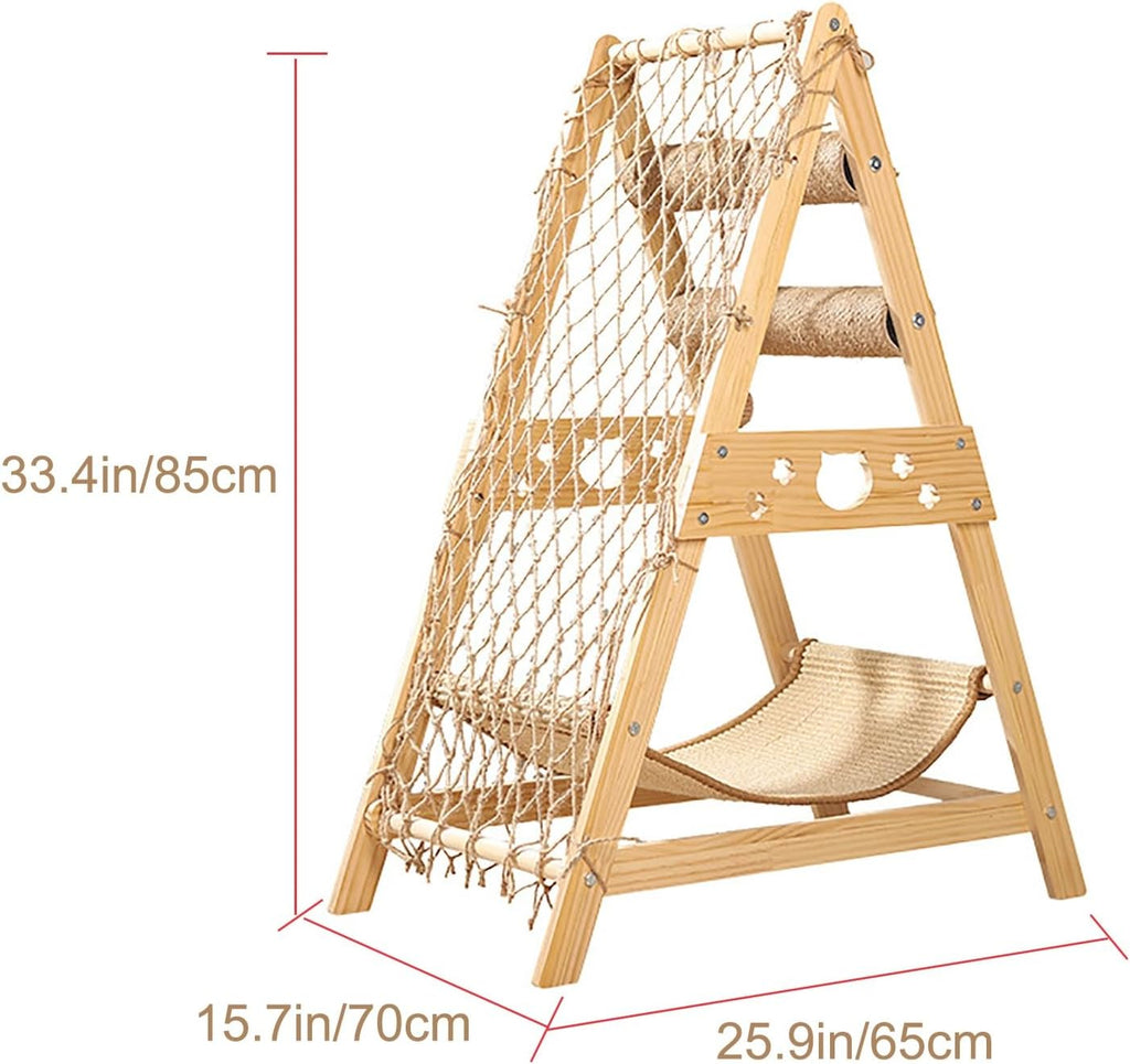 Wooden Cat Tree House