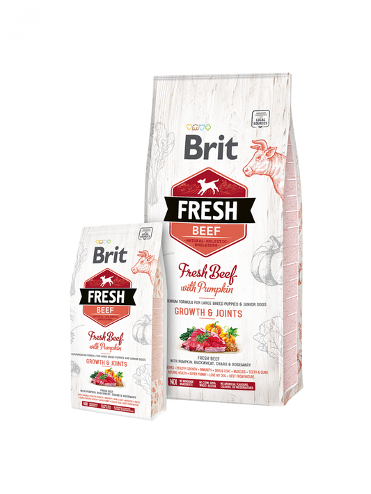 Brit Fresh Beef with Pumpkin Puppy Large Bones & Joints