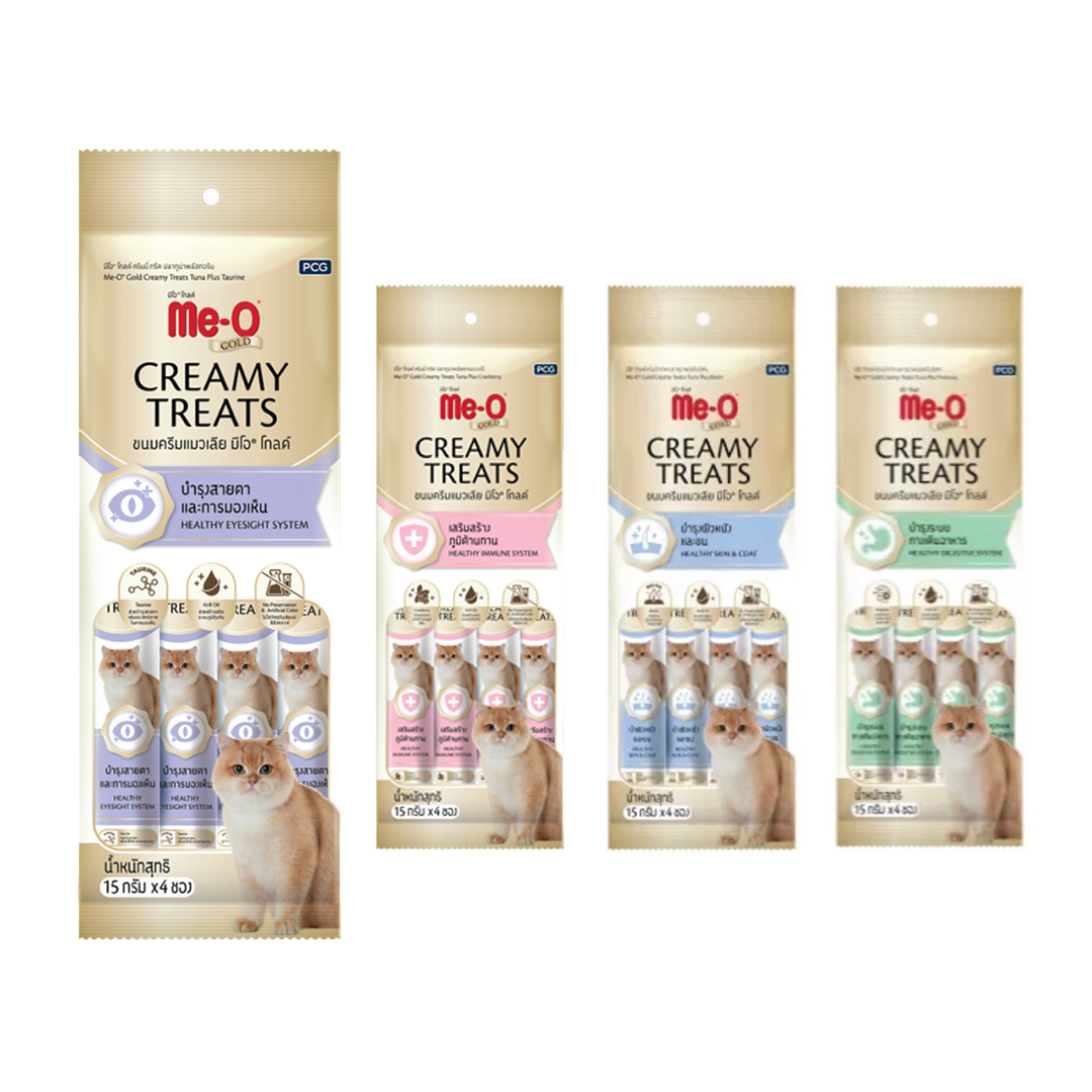 Me-O Gold Creamy Cat Treats with Prebiotics