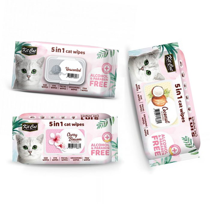Kit Cat 5 in 1 Cat Wipes