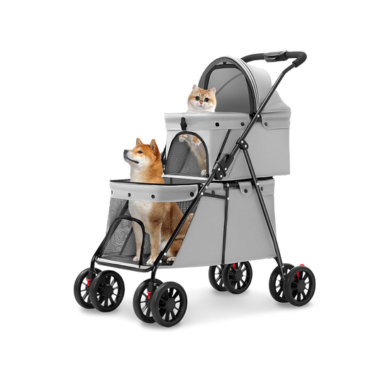 Double Pet Stroller for Medium Small Dogs and Cats